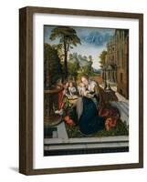 Virgin and Child with Angels, c.1518-Bernard van Orley-Framed Giclee Print