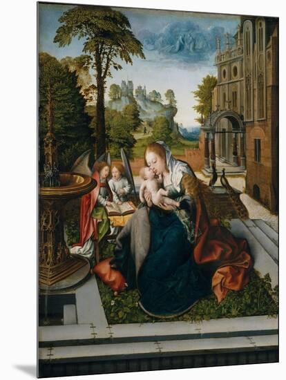Virgin and Child with Angels, c.1518-Bernard van Orley-Mounted Giclee Print