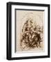 Virgin and Child with Cat, a Drawing-Leonardo da Vinci-Framed Art Print