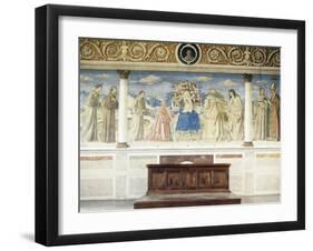 Virgin and Child with Donors, Saints and Franciscan Martyrs of Morocco-Domenico Morone-Framed Giclee Print