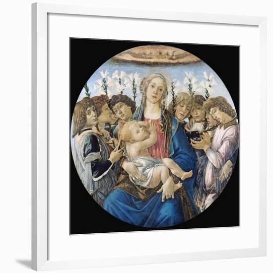 Virgin and Child with Eight Angels-Sandro Botticelli-Framed Giclee Print