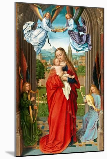 Virgin and Child with Four Angels, c.1510-15-Gerard David-Mounted Giclee Print