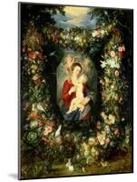 Virgin and Child with Fruits and Flowers-Jan Brueghel the Elder-Mounted Giclee Print
