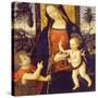 Virgin and Child with John the Baptist as a Boy, 1490-1500-Bernardino Pinturicchio-Stretched Canvas