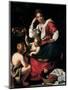 Virgin and Child with John the Baptist as a Boy, C. 1620-Bernardo Strozzi-Mounted Giclee Print