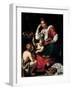 Virgin and Child with John the Baptist as a Boy, C. 1620-Bernardo Strozzi-Framed Giclee Print