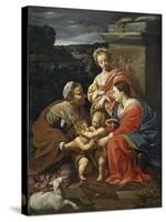 Virgin and Child with John the Baptist as a Boy, Saint Elizabeth and Saint Catherine, 1625-1626-Simon Vouet-Stretched Canvas