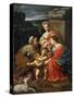 Virgin And Child With John the Baptist As a Boy, Saint Elizabeth And Saint Catherine-null-Stretched Canvas