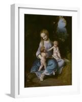 Virgin and Child with John the Baptist as a Boy-Correggio-Framed Giclee Print