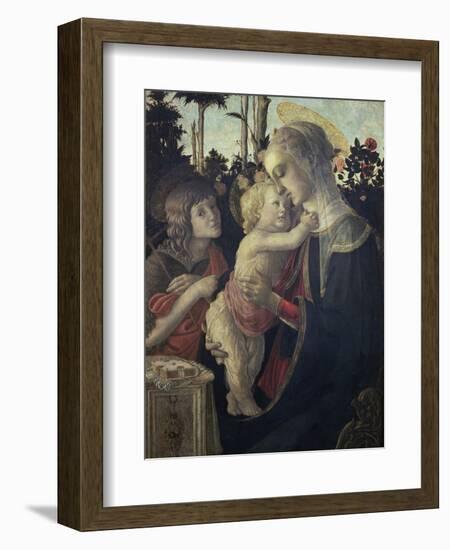Virgin and Child with John the Baptist-Sandro Botticelli-Framed Giclee Print