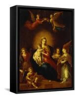 Virgin and Child with Music Making Angels-Frans Francken the Younger-Framed Stretched Canvas