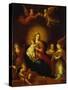 Virgin and Child with Music Making Angels-Frans Francken the Younger-Stretched Canvas