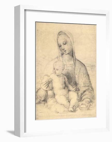 Virgin and Child with Pomegranate-Raphael-Framed Art Print