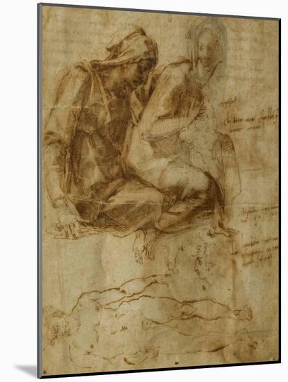 Virgin and Child with Saint Anne-Michelangelo Buonarroti-Mounted Giclee Print