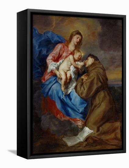 Virgin and Child with Saint Anthony of Padua, 1630-1632-Sir Anthony Van Dyck-Framed Stretched Canvas