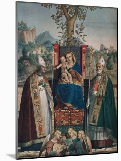 Virgin and Child with Saint Lorenzo Giustiniani and Zeno, 1874, (1903)-Girolamo dai Libri-Mounted Giclee Print