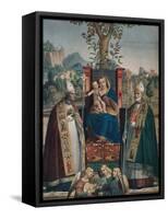 Virgin and Child with Saint Lorenzo Giustiniani and Zeno, 1874, (1903)-Girolamo dai Libri-Framed Stretched Canvas