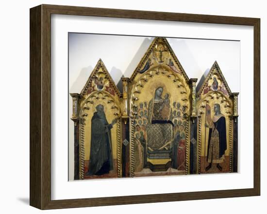 Virgin and Child with Saints, 1369, Triptych-Allegretto Nuzi-Framed Giclee Print
