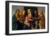 Virgin and Child with Saints and a Donor, 1505-1515 (Oil on Canvas)-Boccaccio Boccaccino-Framed Giclee Print