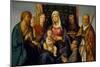 Virgin and Child with Saints and a Donor, 1505-1515 (Oil on Canvas)-Boccaccio Boccaccino-Mounted Giclee Print