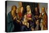 Virgin and Child with Saints and a Donor, 1505-1515 (Oil on Canvas)-Boccaccio Boccaccino-Stretched Canvas