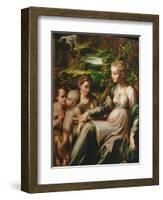 Virgin and Child, with Saints Catherine and John-Parmigianino-Framed Giclee Print