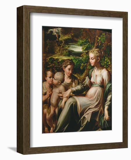 Virgin and Child, with Saints Catherine and John-Parmigianino-Framed Giclee Print