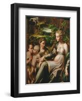 Virgin and Child, with Saints Catherine and John-Parmigianino-Framed Giclee Print