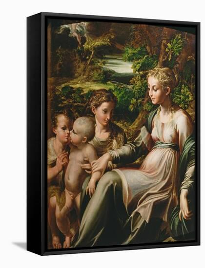 Virgin and Child, with Saints Catherine and John-Parmigianino-Framed Stretched Canvas