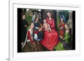 Virgin and Child with Saints Catherine of Alexandria and Barbara, Early 1480S-Hans Memling-Framed Premium Giclee Print