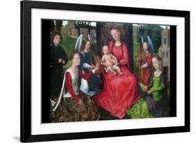 Virgin and Child with Saints Catherine of Alexandria and Barbara, Early 1480S-Hans Memling-Framed Premium Giclee Print