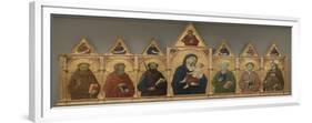 Virgin and Child with Saints Francis, Andrew, Paul, Peter, Stephen and Louis of Toulouse, C.1317-21-Ugolino Di Nerio-Framed Premium Giclee Print