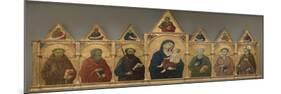 Virgin and Child with Saints Francis, Andrew, Paul, Peter, Stephen and Louis of Toulouse, C.1317-21-Ugolino Di Nerio-Mounted Premium Giclee Print