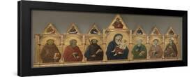 Virgin and Child with Saints Francis, Andrew, Paul, Peter, Stephen and Louis of Toulouse, C.1317-21-Ugolino Di Nerio-Framed Giclee Print