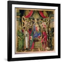 Virgin and Child with Saints from the Altarpiece of San Barnabas, circa 1487-Sandro Botticelli-Framed Giclee Print