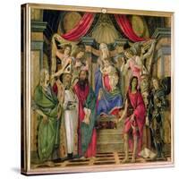 Virgin and Child with Saints from the Altarpiece of San Barnabas, circa 1487-Sandro Botticelli-Stretched Canvas