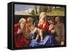 Virgin and Child with Saints Jerome, Peter, Clare and Francis, C.1505-10-Lorenzo Lotto-Framed Stretched Canvas