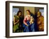 Virgin and Child with Saints John the Baptist and Joseph, C.1525 (Oil on Canvas)-Vincenzo Di Biagio Catena-Framed Giclee Print