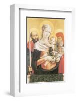 Virgin And Child With Saints Paul And Jerome-Bartolomeo Vivarini-Framed Premium Giclee Print