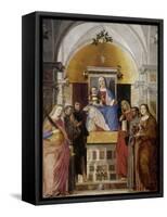 Virgin and Child with Saints-Marcello Fogolino-Framed Stretched Canvas