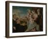 Virgin and Child with Sants Catherine, Lucy, Justina of Padua and a Benedictine Monk-Dario Varotari the Elder-Framed Giclee Print