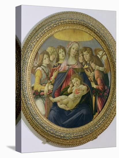 Virgin and Child with Six Angels, Called the Madonna of the Pomegranate, c.1478-79-Sandro Botticelli-Stretched Canvas