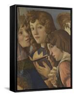 Virgin and Child with Six Angels (Madonna of the Pomegranate)-Sandro Botticelli-Framed Stretched Canvas