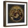 Virgin and Child with six angels (Madonna of the Pomegranate)-Sandro Botticelli-Framed Art Print