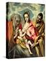 Virgin and Child with Ss. Anne and Joseph, 1587-96-El Greco-Stretched Canvas