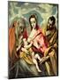 Virgin and Child with Ss. Anne and Joseph, 1587-96-El Greco-Mounted Giclee Print
