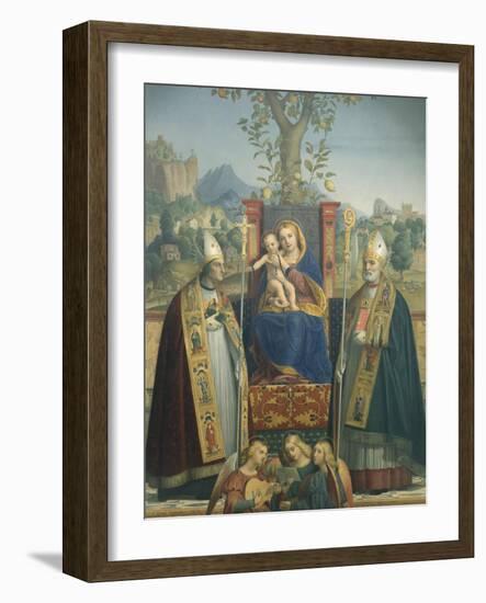 Virgin and Child with Ss Lorenzo Giustiniani and Zeno-Jérôme-Dai Libri-Framed Giclee Print