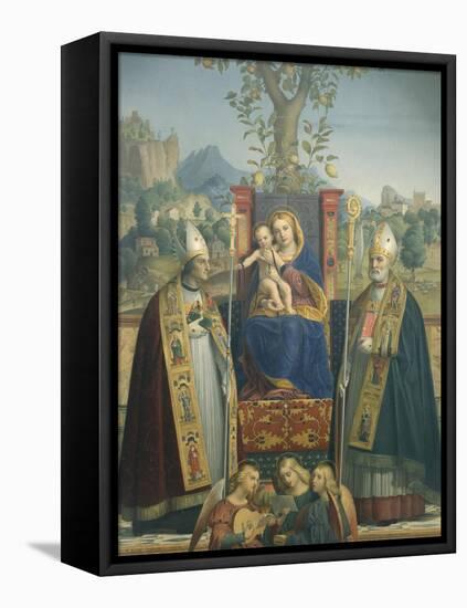 Virgin and Child with Ss Lorenzo Giustiniani and Zeno-Jérôme-Dai Libri-Framed Stretched Canvas