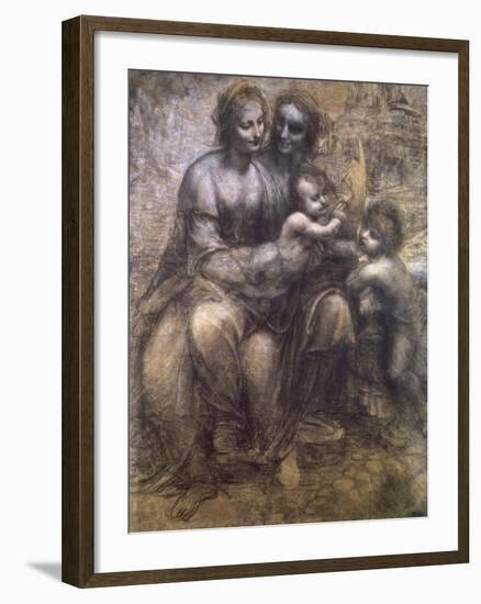 Virgin and Child with St. Anne and Infant-Leonardo da Vinci-Framed Giclee Print