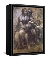 Virgin and Child with St. Anne and Infant-Leonardo da Vinci-Framed Stretched Canvas